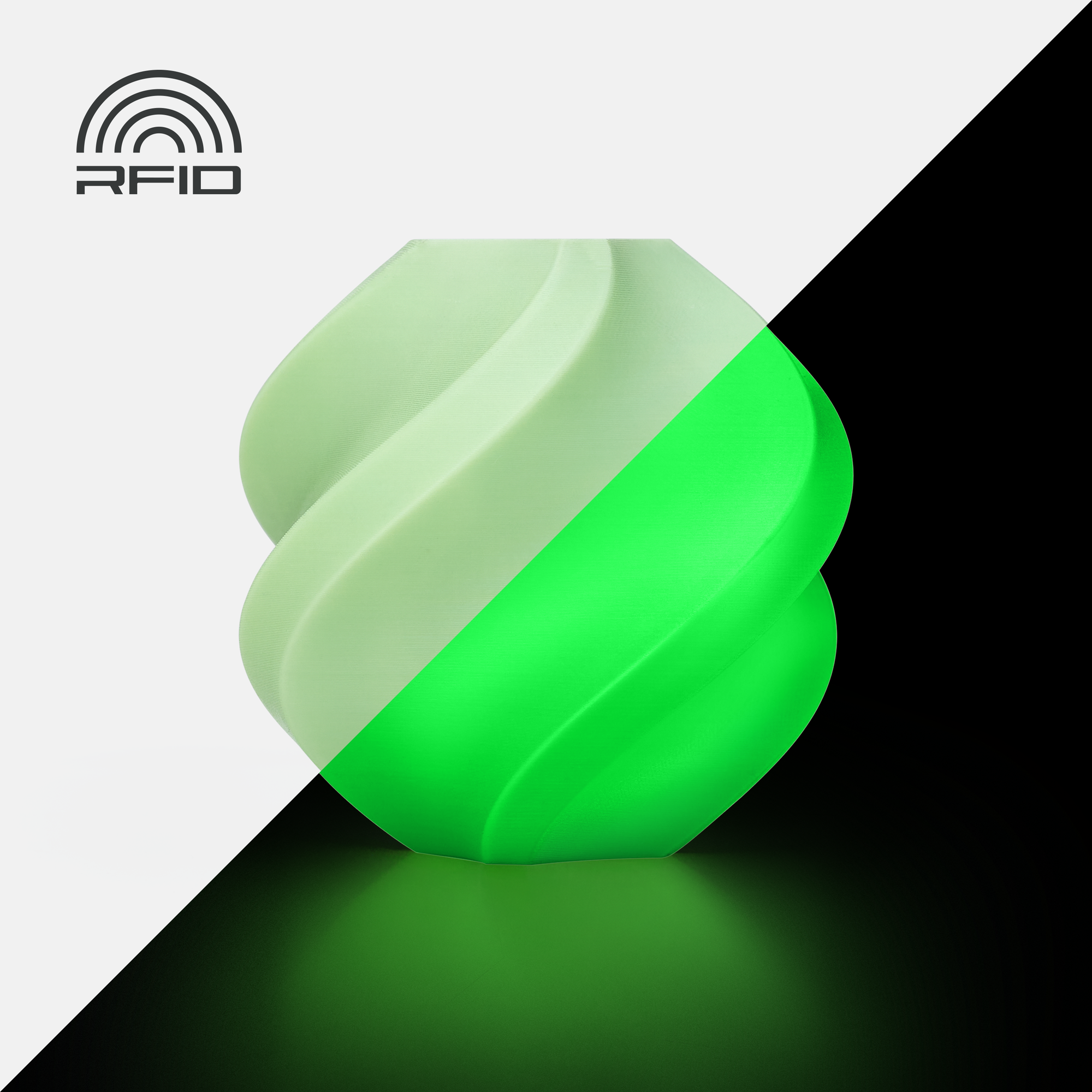 Bambu PLA Glow - Glow Green-with Bambu Reusable Spool