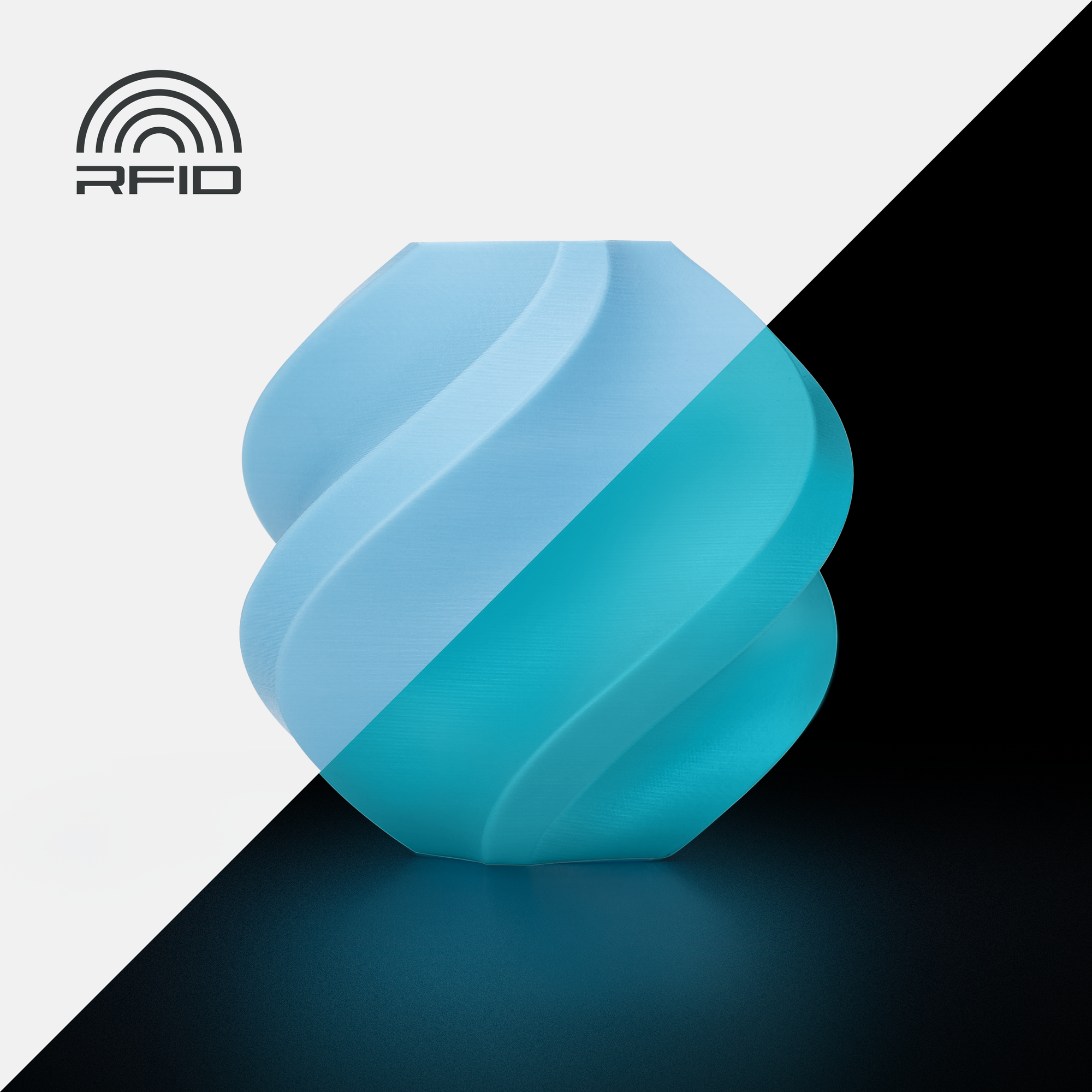 Bambu PLA Glow - Glow Blue-with Bambu Reusable Spool