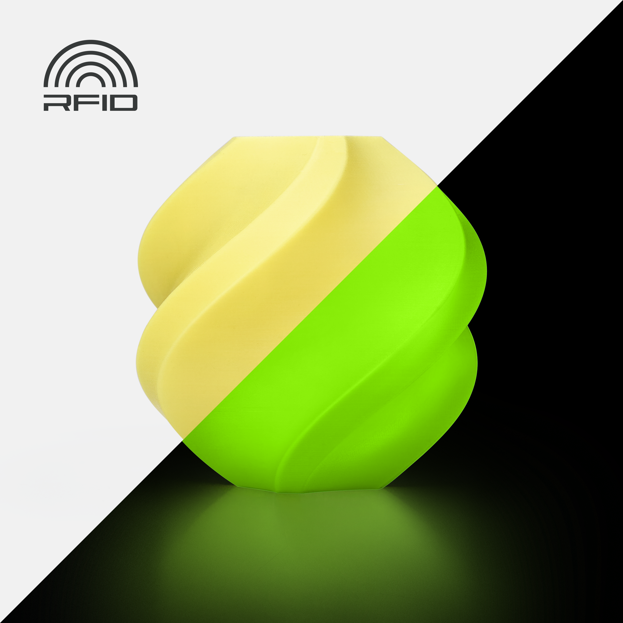 Bambu PLA Glow - Glow Yellow-with Bambu Reusable Spool