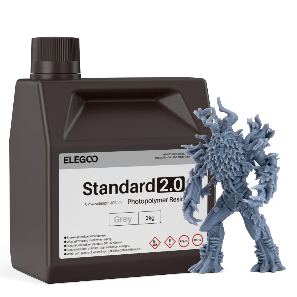 ELEGOO Standard Resin V2.0 1 კგ თეთრი — 405 ნმ resin / white photopolymer resin