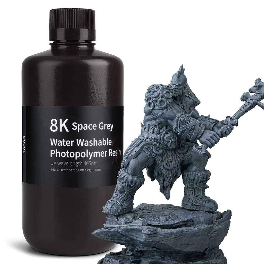 ELEGOO 8K Water Washable Resin 1 კგ Space Grey