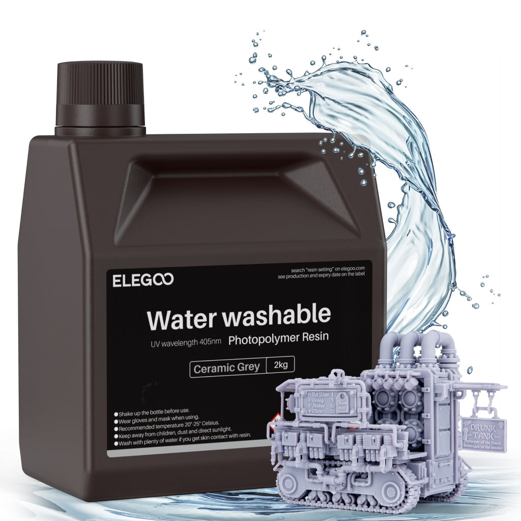 ELEGOO Water Washable Resin 1 კგ Ceramic Grey