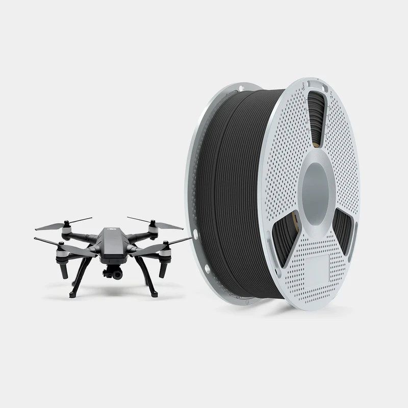 SUNLU PA12-CF Carbon Fibre Nylon Filament Black — 1.75 mm 1 kg spool