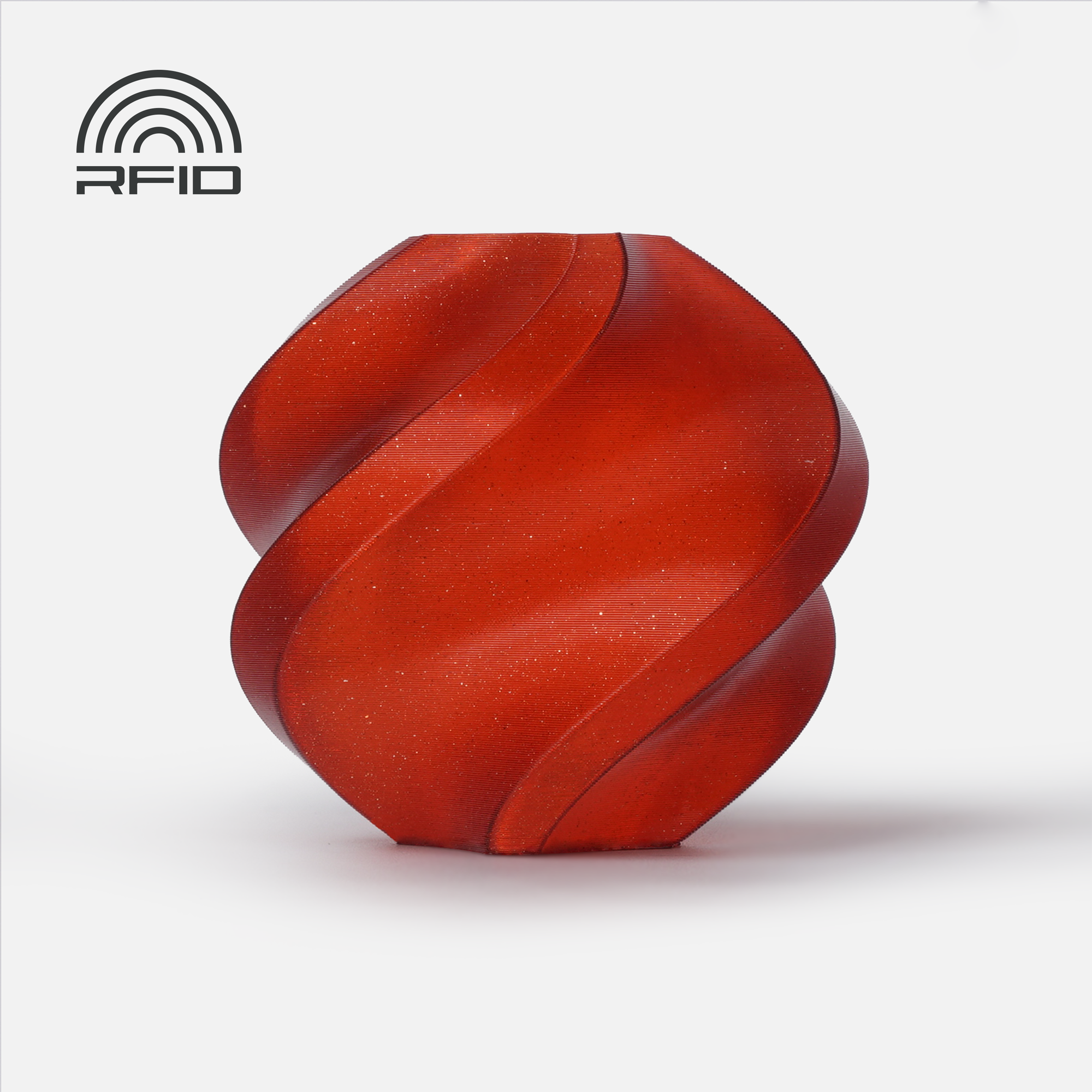 Bambu PLA Sparkle - Crimson Red Sparkle - with Bambu Reusable Spool