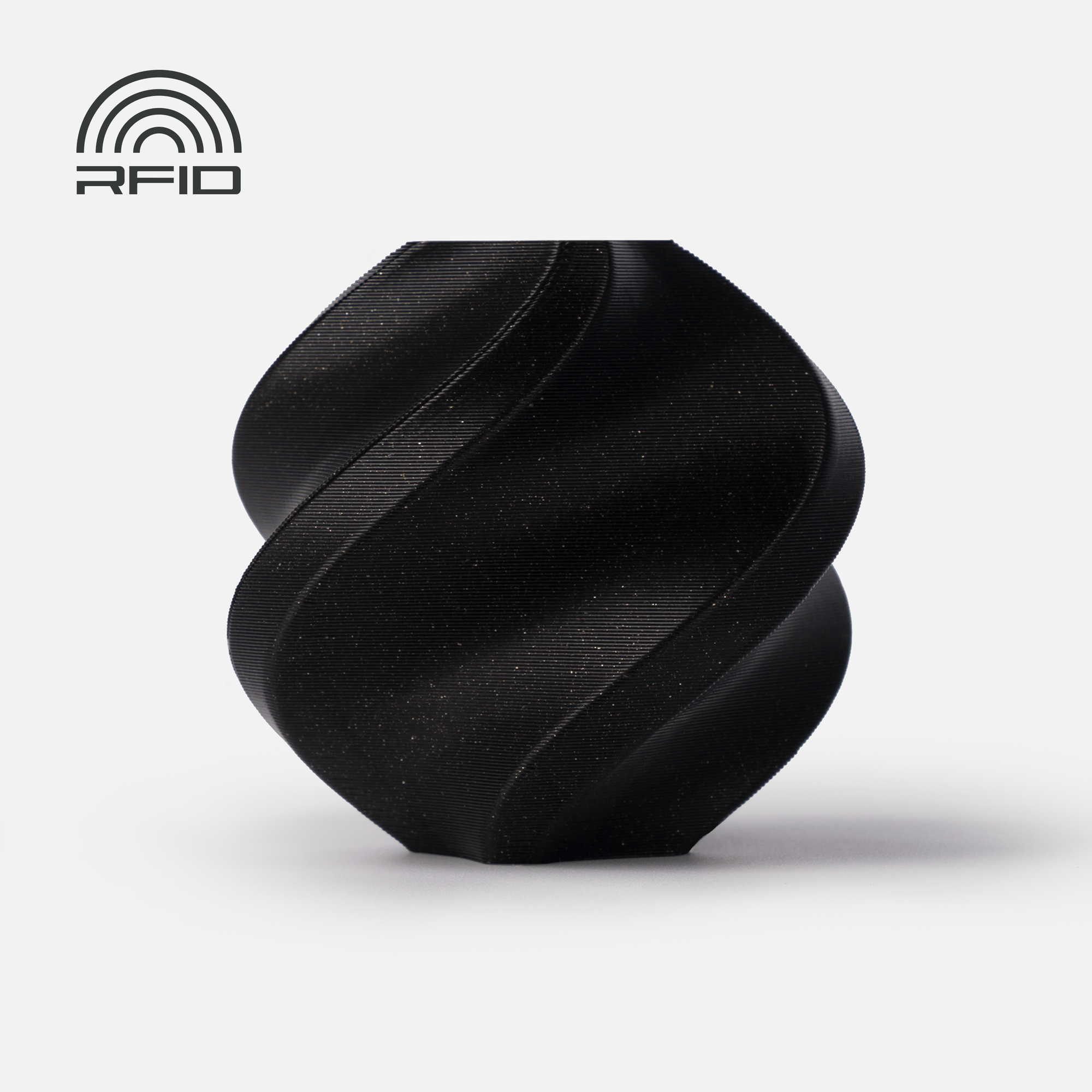 Bambu PLA Sparkle - Onyx Black Sparkle - with Bambu Reusable Spool