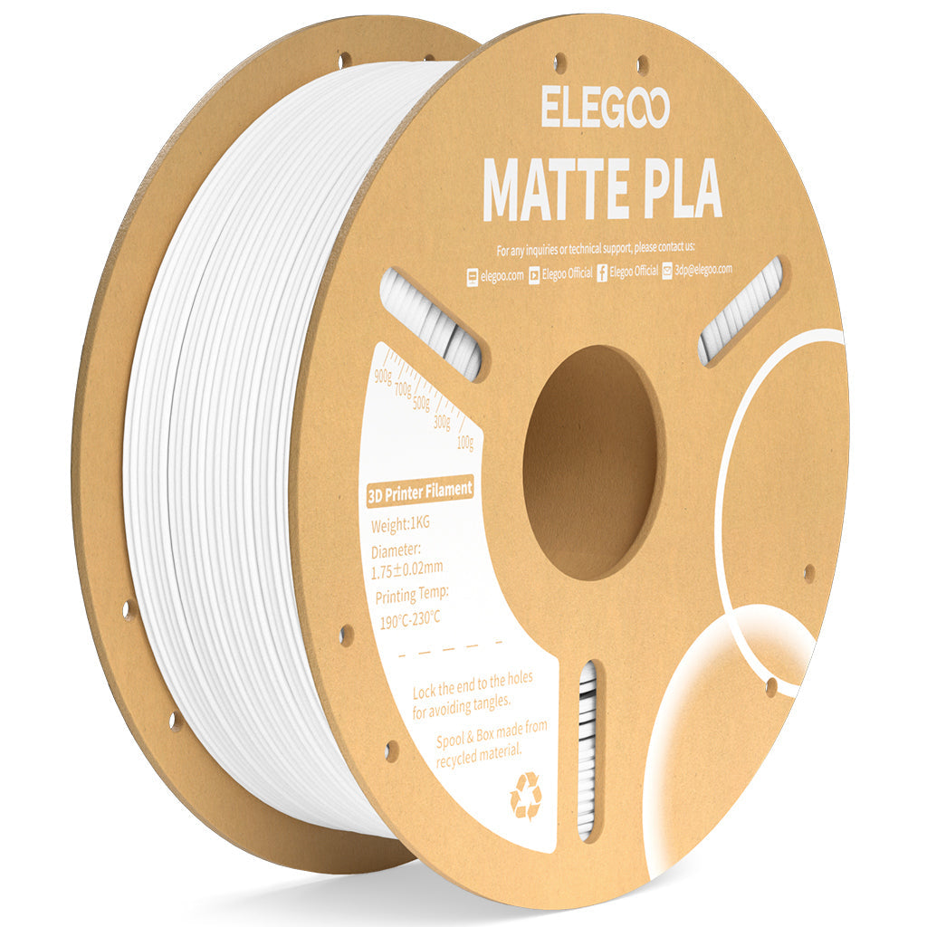 ELEGOO PLA Matte Matte White 1.75 mm