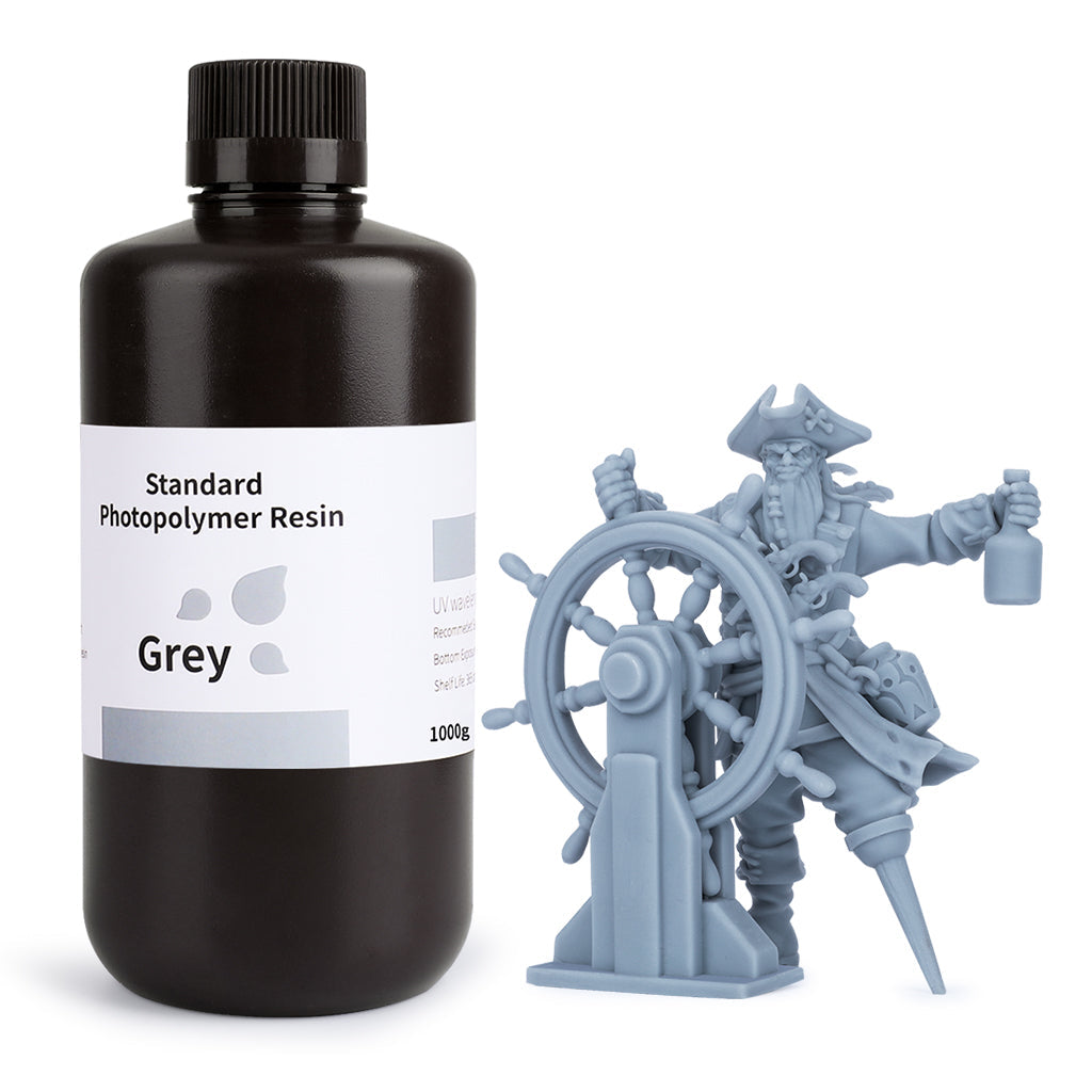 ELEGOO Standard Resin V1.0 1 კგ ნაცრისფერი — 405 ნმ resin / grey photopolymer resin