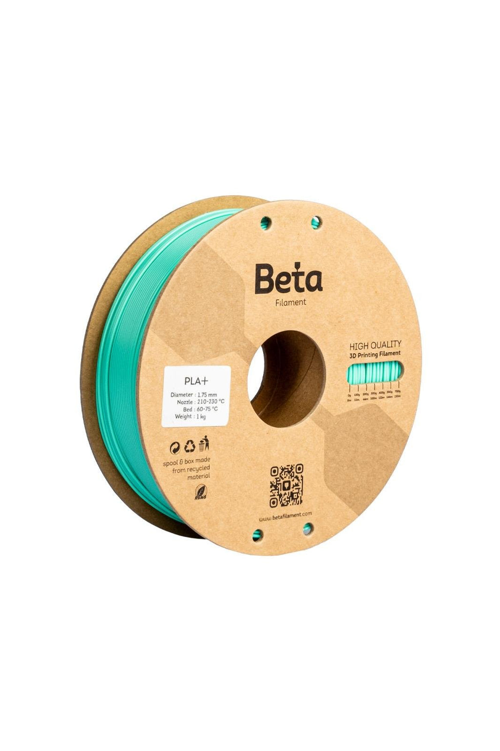 Beta PLA+ ფილამენტი ზღვისფერი მწვანე