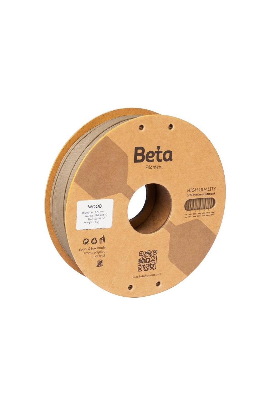 Beta PLA+ ფილამენტი მუქი ხისფერი