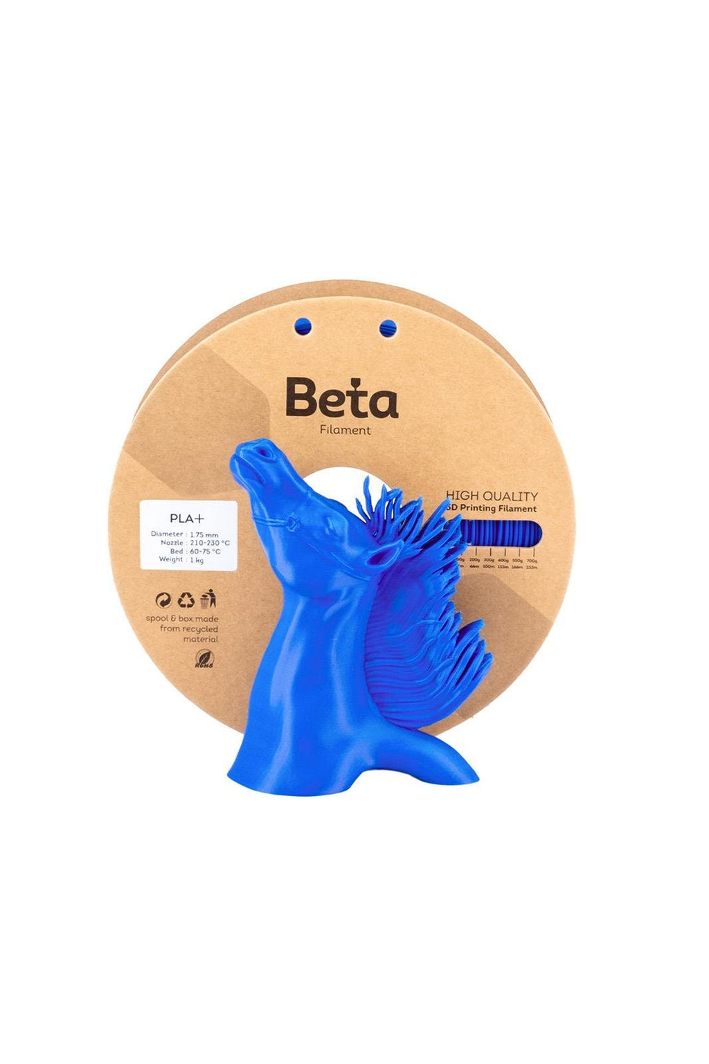 Beta PLA+ ფილამენტი ნეონ ლურჯი