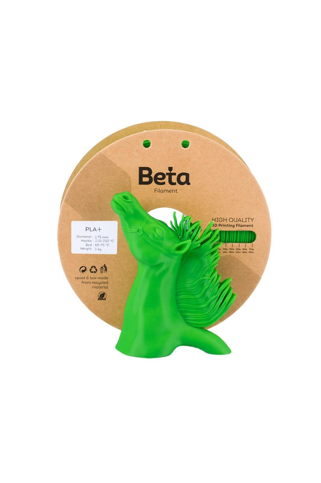 Beta PLA+ ფილამენტი ნეონ მწვანე