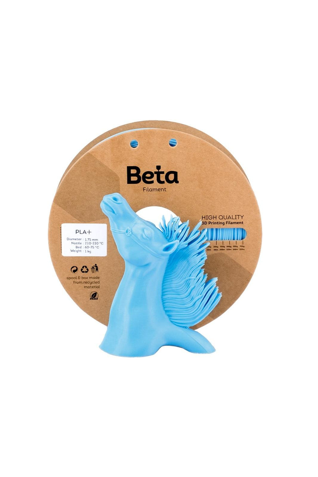 Beta PLA+ ფილამენტი ცისფერი ლურჯი