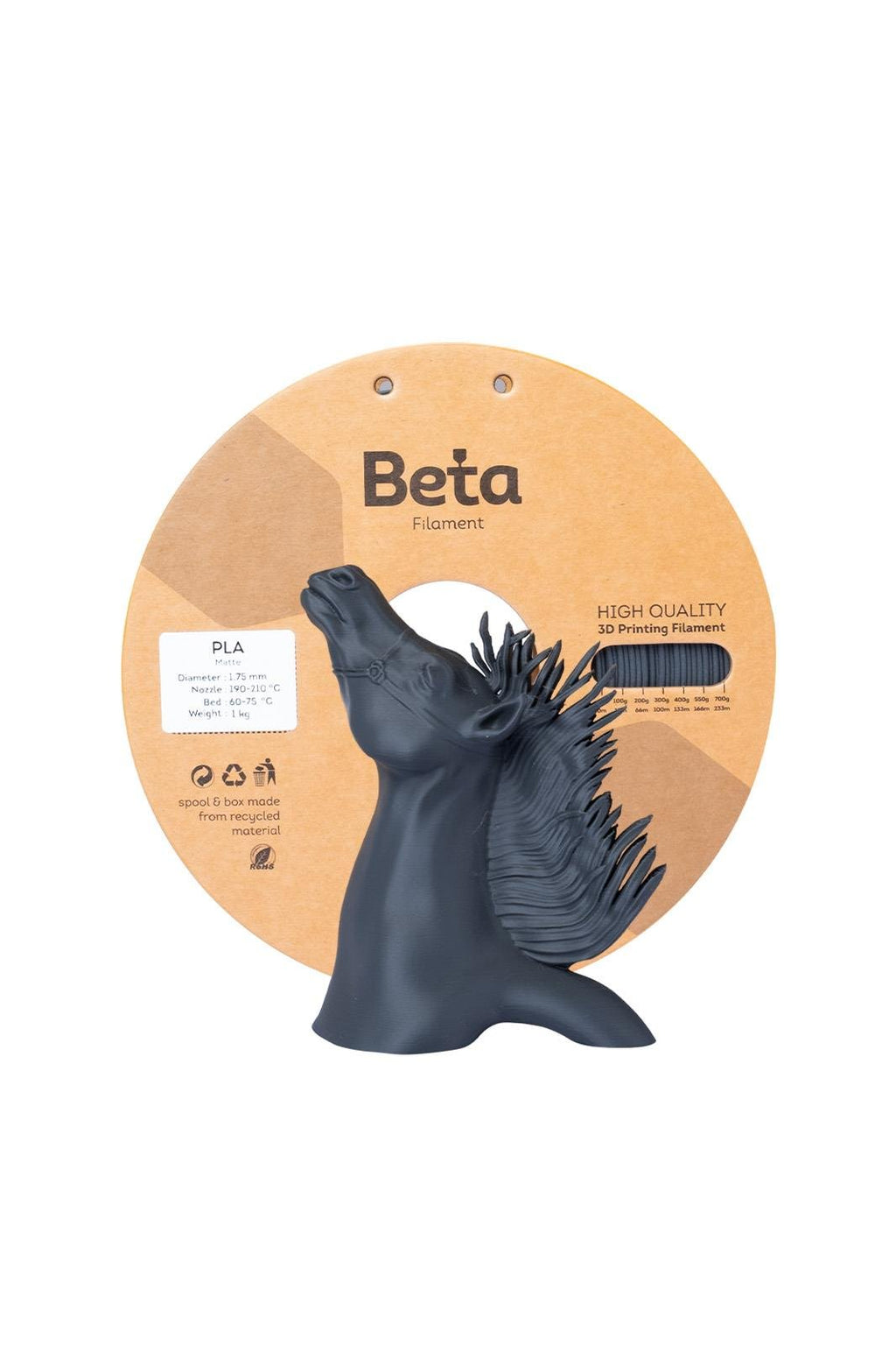 Beta PLA-Matte ფილამენტი ფერფლის ნაცრისფერი