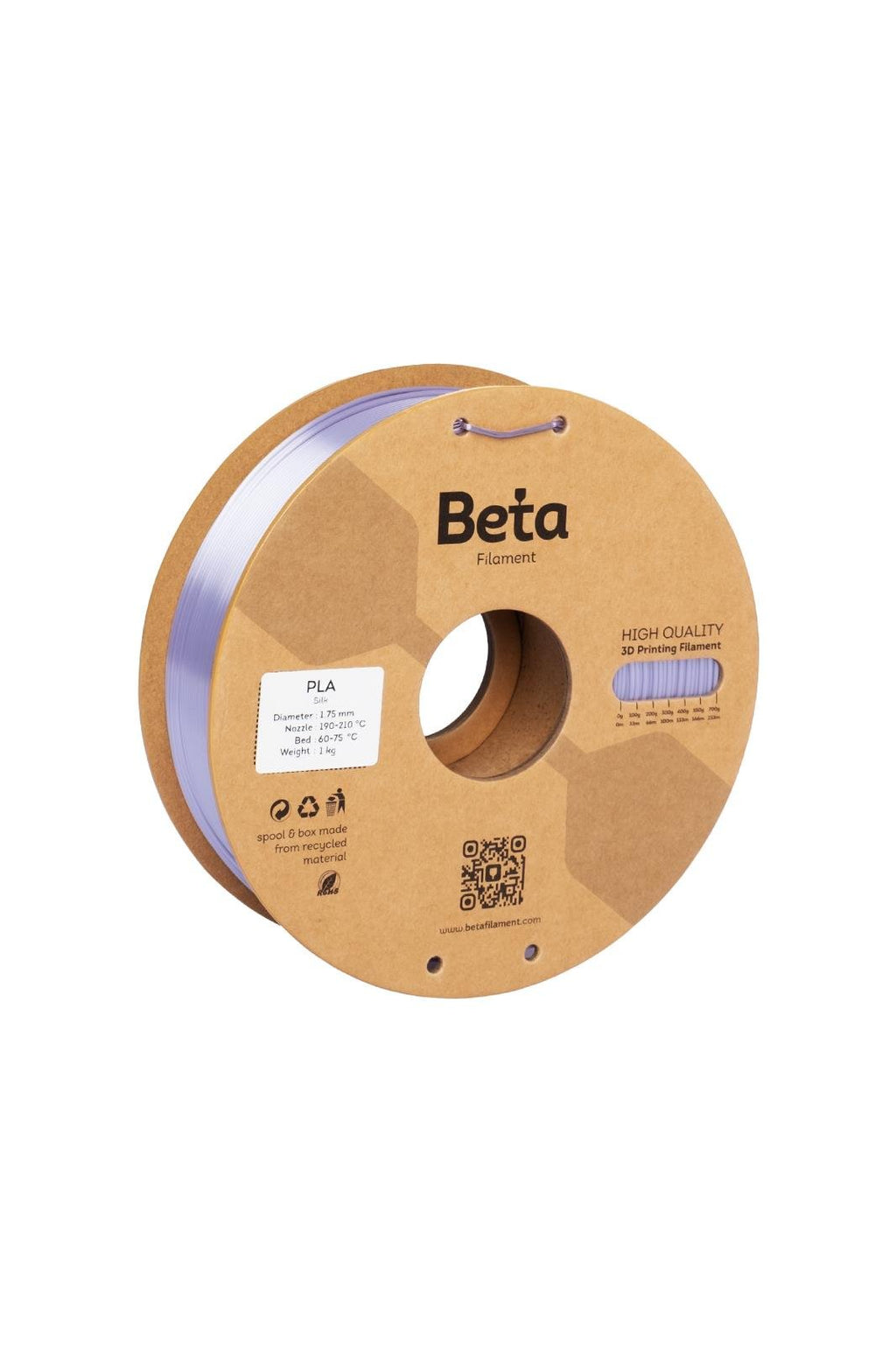 Beta PLA-Silk ფილამენტი ვერცხლისფერი