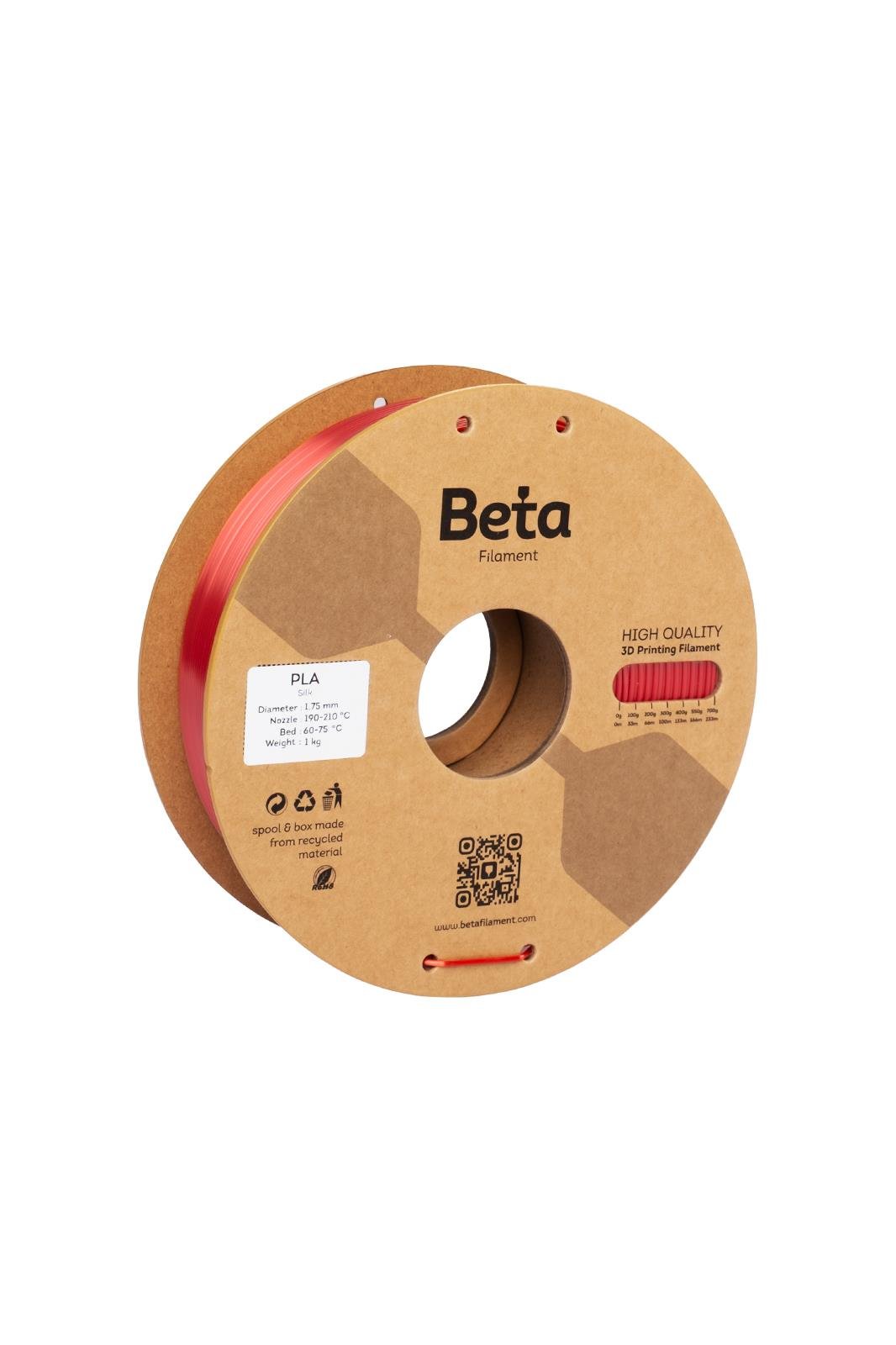 Beta PLA-Silk ფილამენტი წითელი