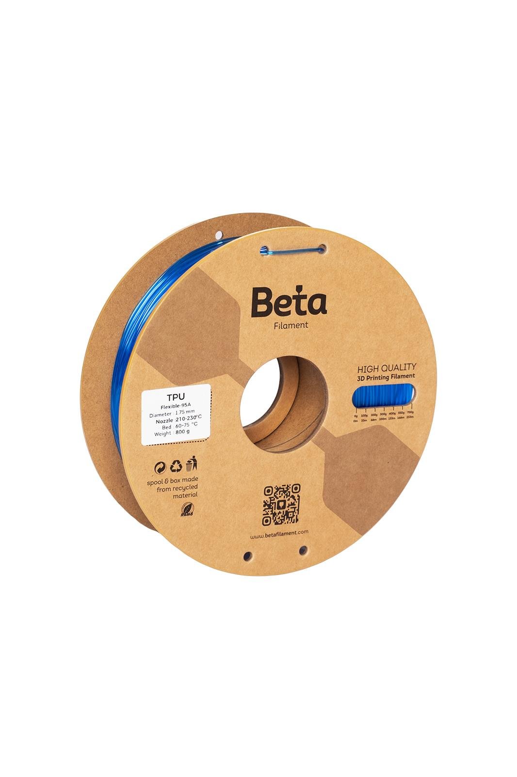 Beta TPU 95A ფილამენტი Klein ლურჯი