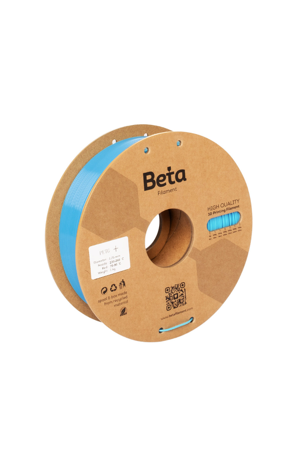 Beta PETG+ ფილამენტი ღია ლურჯი