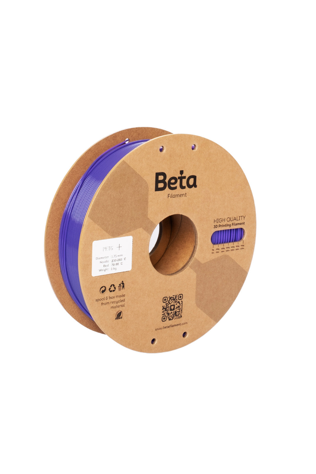 Beta PETG+ ფილამენტი იასამნისფერი