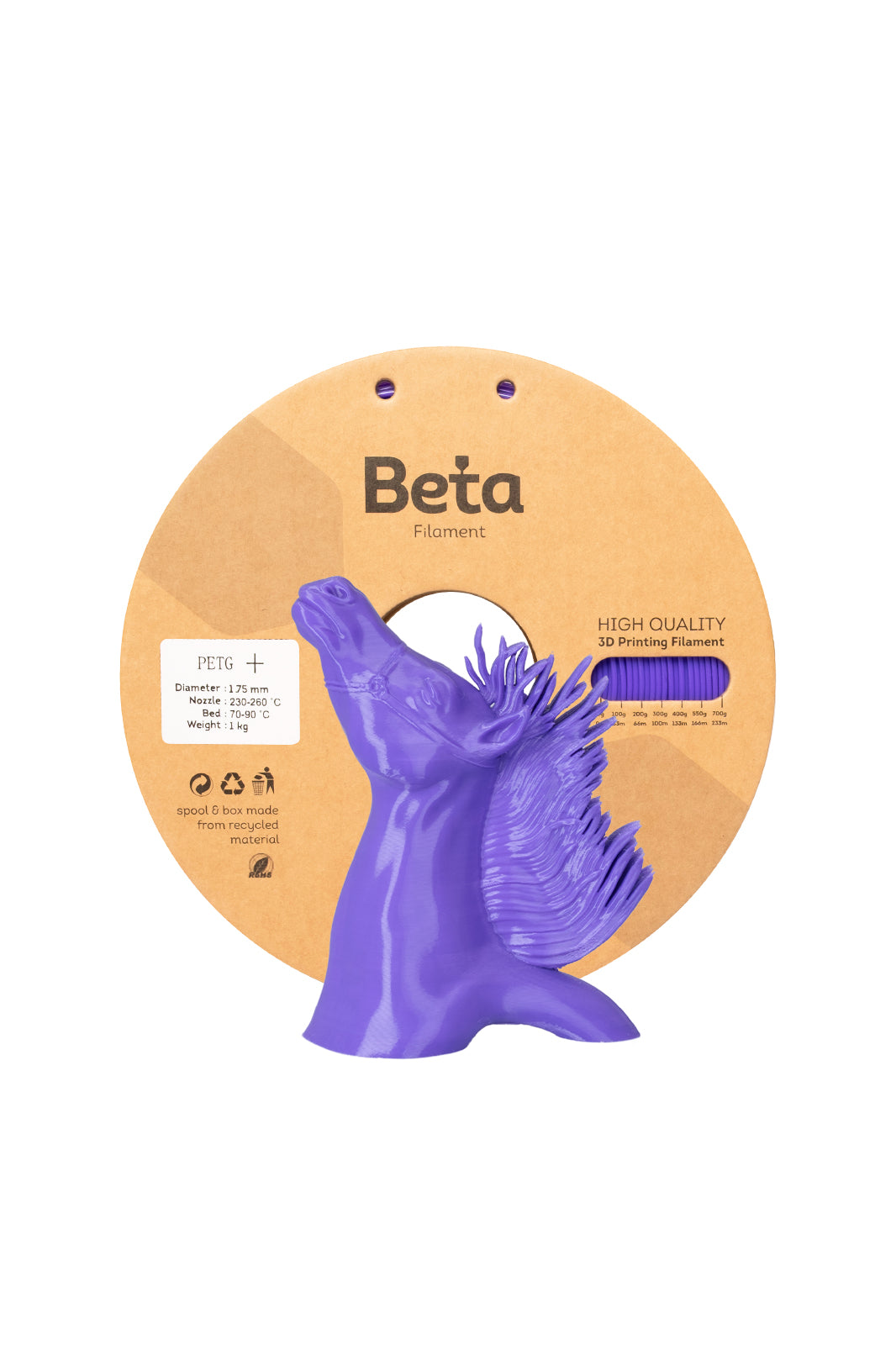 Beta PETG+ ფილამენტი იასამნისფერი