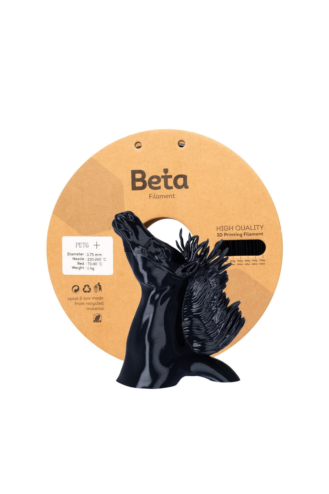 Beta PETG+ ფილამენტი შავი
